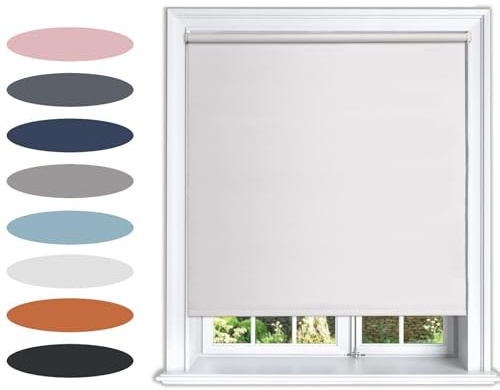 Lister Cartwright Blackout Plain Roller Blinds (Cream, 180W x 160H cm) | UV Protection, Insulated Trimmable Window Blind, Easy Fit, Child Safe for Home Bed Room,Living Room & Office