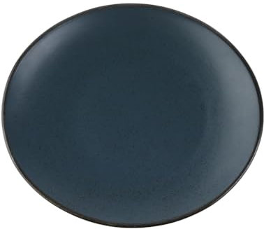 Holst Porzellan RT 627 - Fuente ovalada (porcelana, 27 cm, 26,5 x 24,5 x 3 cm), color azul