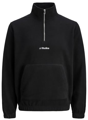 Jack & Jones Jjsoho Mezza Zip in Pile, Nero, L