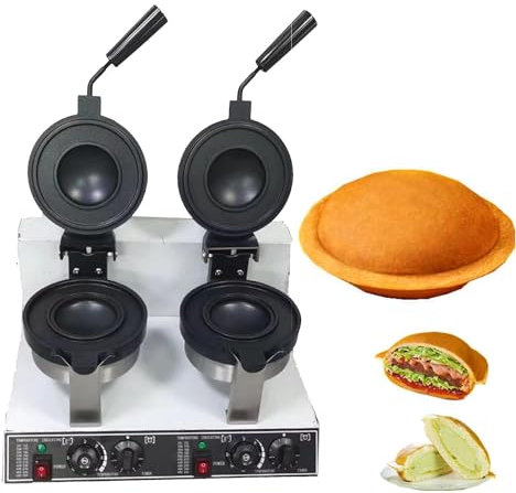 Gaufrier électrique pour hamburgers, gaufrier à bulles et œufs, 1 300 W, presse à panini électrique antiadhésive, contrôle de la température de 50 à 300 ℃ pour la maison, la cuisine et le pe