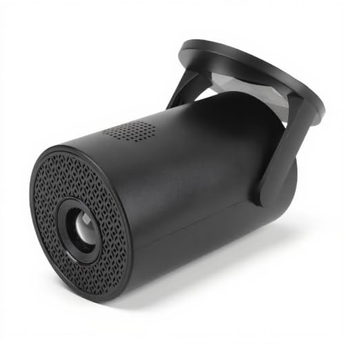 Mini-projektor med WiFi och Bluetooth, 1080P FHD flervinkelprojektion, bärbar projektor med 270° roterbar automatisk knappkorrigering för hem, utomhus, smartphone