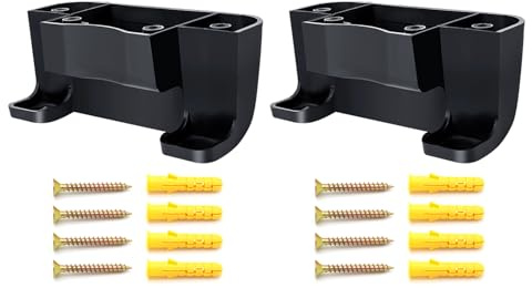 AWJUWHBJ Soporte de manguera para almacenamiento de jardín, soporte de agua negro para montaje en pared exterior, soporte de manguera con tornillos, organizador de carrete de manguera