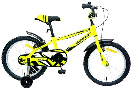 DEPORBIKES Bicicleta 18 Pulgadas niño | Bicicleta niño 6-9 años + Frenos V-Break + Estabilizadores + Cuadro Acero | Segura y Resistente