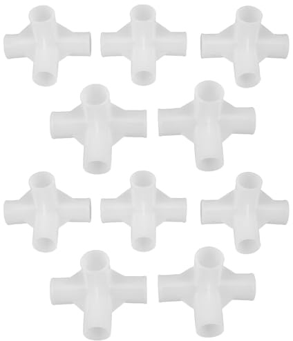 Generic 10 st. garderobsstångskoppling, fyrvägs garderobsplastkoppling, garderobsställskopplingstillbehör, hyllfästen, anslutningsbeslag 20 mm