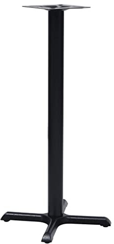 Qnhdfrt Black Cast Iron Bistro Table Base, 56x56x107 cm | Industrial style pedestal support designed for high-top pub, restaurant, and cafe tables; easy to assemble.