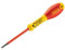 STANLEY 0-65-411 Tournevis Isolé Fendu 3,5 X 75 Mm - Gamme FATMAX - Utilisation Professionnelle - Lame En Acier - Couche Polyamide Anti-Corrosion - Poignée Soft-Grip