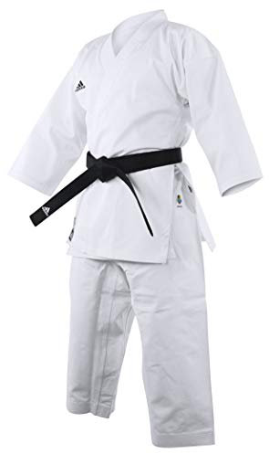 adidas Herren, Damen, Kinder WKF Club Karate-Uniform – 227 g Kampfsport Student Gi, weiß, 170