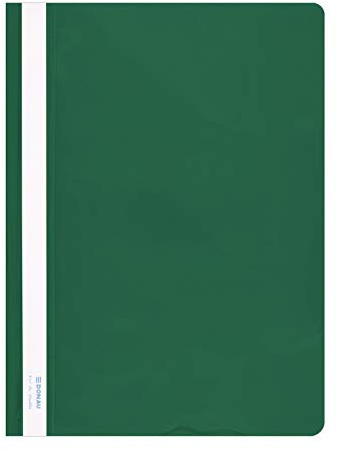 DONAU 1705001PL-06 plast snabbhäftapparat A4 grön, siktepress plast slitstark PVC hård glasklart lock, för kontor och skola, kapacitet ca 200 ark | 10-pack