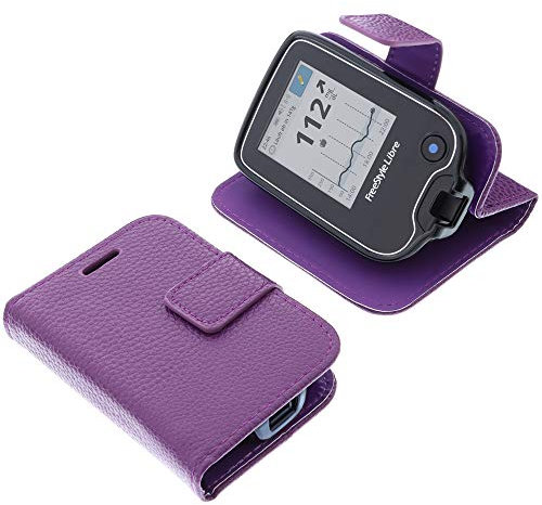 foto-kontor Sac pour Livre de Protection Compatible avec Abbott Freestyle Libre 1 Book Style Mauve Etui