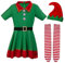 AudMsier Festliche Elfenkleidung Elfenmütze Set Hemd Hosen Kleid Weihnachten Karneval Cosplay Herren Damen Erwachsene (Damen, L)