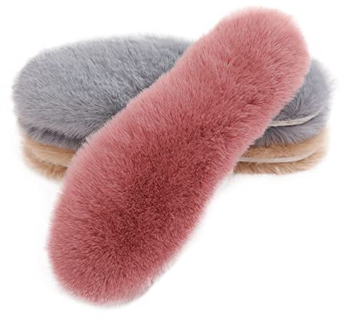 5 par 5 färger innersulor fårskinn lammull blandade skoinnersulor för kvinnor män varm tänk luddig ull sko innersulor tjocka fårskinn fleece innersulor