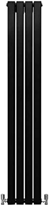Radiador Panel Plano Lujoso 1600x280mm 160x28cm Negro Mate Calefacción Calefactor Vertical Horizontal Montaje Pared Cocina Salón Baño Cepillo Limpieza Kit Reparación GRATIS Garantía 15 Años