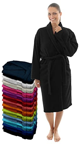 LEBENGOOD Albornoz Mujer 100% Algodón OEKO-TEX, Toalla Rizo Americano 450 gsm, Albornoces Juveniles, Ducha, Piscina, Bata Baño, Unisex,Hombre, Tallas S M L XL XXL 3XL