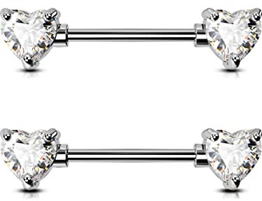 OUFER Titan Nipple Bars 14G - Piercing Schmuck Bar Ringe Barbell