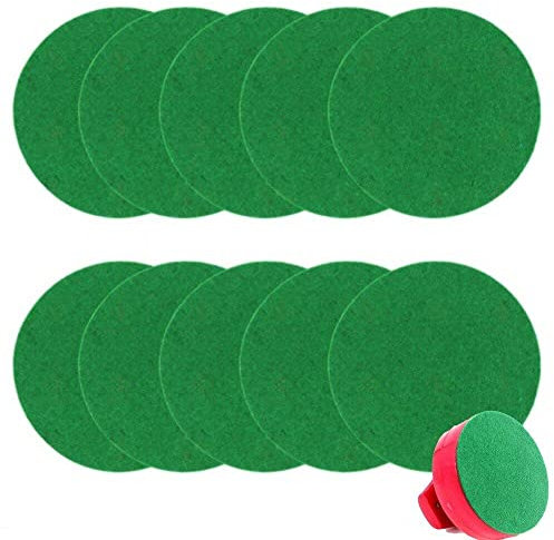 Ericetion Air Hockey Mallet Filz Pads 10pcs Air Hockey Tisch Filzzusammen Ersatzpolster Grüne Filzaufkleber Für 94 -mm -lufthockey -Pushers