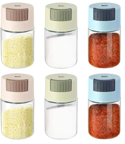 Saupoudreuse à Èpices, 6 Pièces Bouteille Conique à Èpices pour la Cuisine Pots à Èpices Conique Accessoires de Cuisine, Dosage Précis de 0,5 g