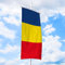 Rumänien Flagge 120 x 300 cm - für Fahnenmast, Rumänienfahne aus reißfestem Fahnen-Polyester-Stoff, Bannerfahne wetterfest und UV-beständig