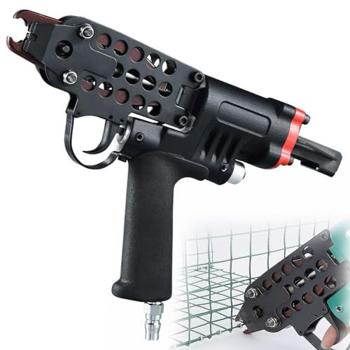 Pistola Clavadora Neumática Tipo C, Grapadora De Alicate De Anillo De Jaula De Pistola De Clavado De Aire Sc7e/Sc7c/Sc760 Para Cerca De Jaula De Alambre Para Proyectos De Bricolaje,SC7E