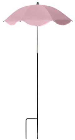 F Fityle Ombrellone da Giardino, Protezione Solare, Pratico, Decorativo, Regolabile, per Piante, vasi, aiuole e Cortili, Rosa