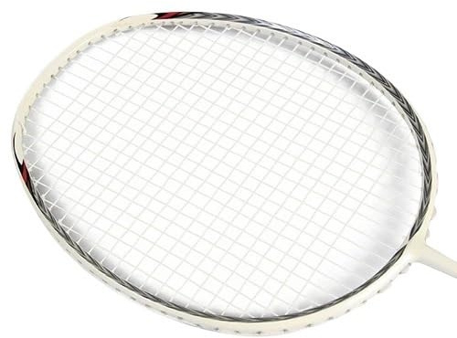 WANGBINGXING Badminton Set Raqueta de bádminton Carbono con Cordaje, Tipo Ofensivo, Agarre Ultraligero(5u White)
