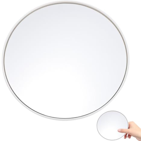 JECOMPRIS 10X Magnifying Bathroom Mirror with Suction Cups Magnifying Cosmetic Mirror for Makeup Pores and Eyebrows Wall Mounted Stick on for Bathroom Travel and Daily Grooming