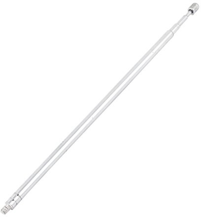 sourcingmap 43cm 4 Section Telescopic Antenna for TV RC Controller FM AM Radio, Universal Telescoping Rod Antenna Aerial Replacement for Radio, TV and Other Electric Products, Stainless Steel