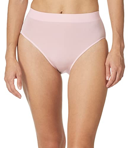 Wacoal Women's B Smooth Hi Cut Brief Panty, Chalk Pink, XL