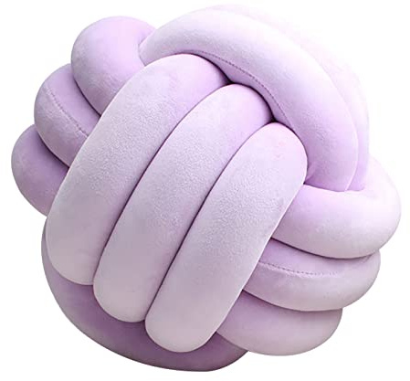 GYCS Cuscini a Sfera con Nodo Cuscini per Divano Cuscino Nodo Cuscino Peluche Morbido Cuscino Imbottito Cuscino per casa Cuscino Palla Peluche tiro Ben sigillato,Viola,22cm