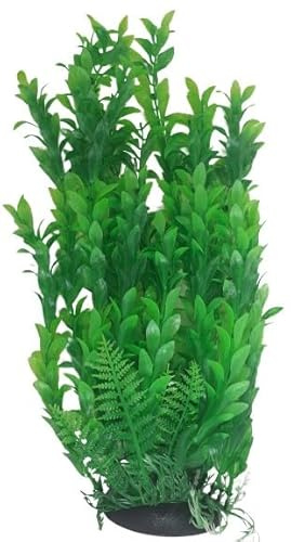 Aquariumh2o Bushy Green Aquarium Pond Artificial Plant 16 Inch (41-43 cm) Tall, Fish Tank Foliage Ornament | Tall Plastic Seaweed Aquascaping Decoration