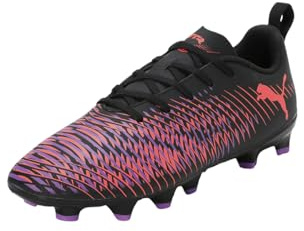 Puma Unisex Kinder Future 8 Play Fg/Ag Jr Fussballschuh, Puma Black Puma White Glowing Red, 37.5 EU