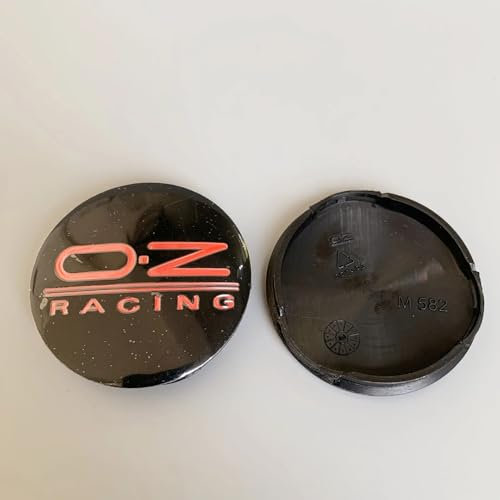 ZGCYK 4 Stück Radnabenkappen für OZ 55mm/52mm Felgendeckel Radkappen Reifen Felgen Radnabenabdeckung Zubehör,Blackstyle