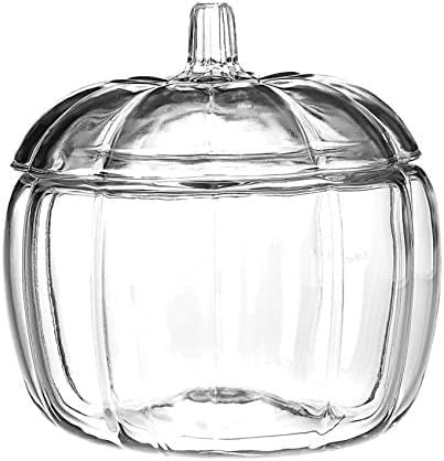 Chabrias Ltd Halloween 70 oz Clear Glass Pumpkin Jar, Halloween Sweet Bowl, Candy Bowls, Pumpkin Jar With Lid, Punch, Cookies, Sweets, Snacks, Organisation, Candle Making
