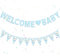 Welcome Baby Banner Deko Junge - Blaue Welcome Baby Buchstaben Girlande, Wimpeln Bunting Fahnen, für Babyparty, Baby Shower, Zuhause Empfang, Geburtstags Partydeko
