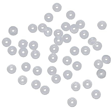 YIBOZI Tapón de goma de silicona para joyería, con cierre de clip, espaciador, abalorios, collares, pulseras, cuentas espaciadoras