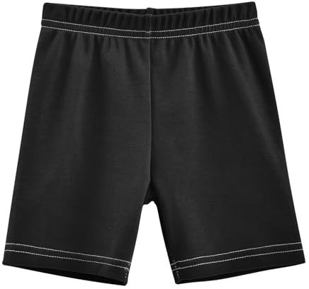 CHIFIGNO Schwarze Fahrrad-Shorts für Mädchen, atmungsaktive Unterkleide-Shorts, Motorrad-Shorts, Schwarz, 140