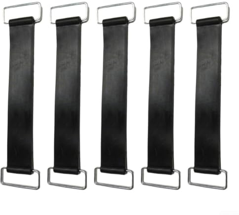 5 unids motocicleta para batería correa goma elástico sujeción banda con hebillas de metal para bicicleta para seguridad de batería reemplazo color negro material caucho natural elasticidad larga