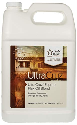 UltraCruz® Integratore equino di olio di lino per cavalli, 1 gallone (3,8 litri)