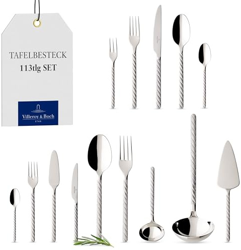 Villeroy & Boch Montauk Cubertería, Para hasta 12 personas, 113 piezas, acero inoxidable