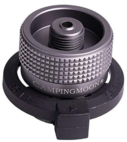 CAMPINGMOON Camping Grill Gas Stove Adapter(Vertical type), Input: Butane Canister, Output: EN417 Lindal Valve Z11
