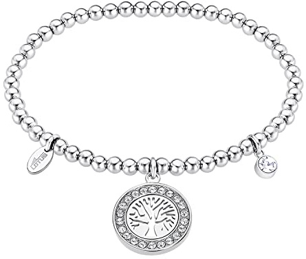LOTUS STYLE Pulsera Acero Inoxidable Mujer LS2181-2/4 Árbol de la Vida - Sofisticado Brazalete con Pulido y Acabado Refinado 17 cm - Regalo de Cumpleaños - Aniversario - Ocasiones Especiales