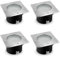 SSC-LUXon 4x VIROK Bodeneinbauleuchte flach IP67 eckig GX53 Fassung - Bodenlampe befahrbar durchschleifbar (ohne Leuchtmittel)
