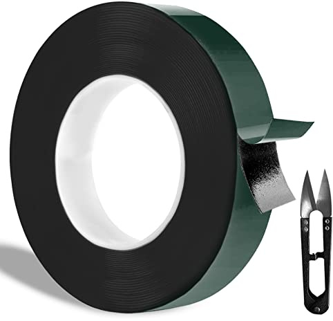 TAPES VARGORT Nastro biadesivo extra forte nero, nastro adesivo per il montaggio, fissaggio istantaneo su più superfici, nastro biadesivo impermeabile per autoveicoli (25mmx10m)