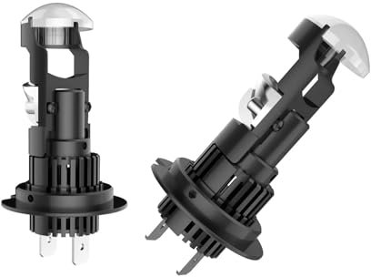 BVMKNI H7 120W Mini lente de proyector LED Kit de bombillas combinadas for faros delanteros Luz alta y baja 6000K Super brillante