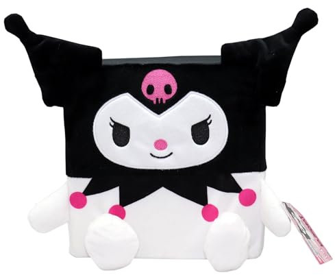 Hello Kitty Cubeez Kuromi 20 cm – Stapelbares Kuscheltier mit weichem Memory-Schaum für EIN quetschbares Gefühl, perfekt zum Sammeln, Stapeln und Ausstellen, Fans und Sammler