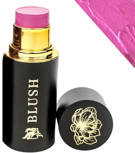 Cream Blush Stick by Phoenix Beauty – 3-in-1 Cheek, Lip & Eye Color | High Pigment, Hydrating Formula with Shea Butter & Hyaluronic Acid | Multi-Use Makeup Stick for Dewy Skin (Lilac, Regular)