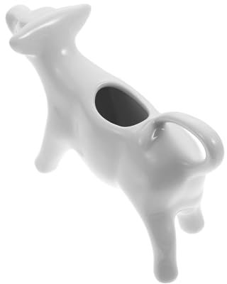 Brocca per latte in ceramica a forma di mucca, dispenser creativo a forma di mucca, brocca per latte, barattolo per sciroppo, brocca in ceramica resistente al calore, per cucina, caffè, tè, latte