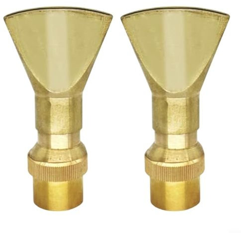 EpheyFIF 2-Pack Garden Sprinkler Head, 4-Point Adjustable Sector Nozzle Brass Water-Efficient Lawn Irrigation System for Flower Beds Customizable Spray Angle