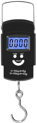 ThreeH fiskevåg bagagevåg digital 50 kg/110 lb LCD display fickformat fisketillbehör gåva