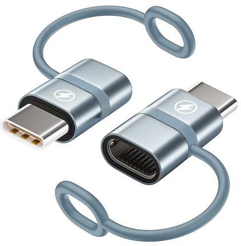 Adaptador Lightning a USB C 2 Pack, Adaptador iPhone a Tipo C Admite 60W Carga Rápida para iPhone 17/16/16 Pro/15/15 Pro Max/Plus, iPad, Macbook, Samsung Galaxy, Xiaomi, No para Auriculares/Audio/OTG