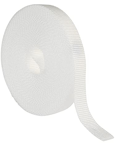 Amig - Cinta para Recogedor de Persianas Enrrollables - Cuerda de Repuesto para Carretes de Persiana de Toque Suave y Rígido - Resiste los Rayos UV y la Abrasión - Color Blanco - Medidas: 14 mm x 6 m
